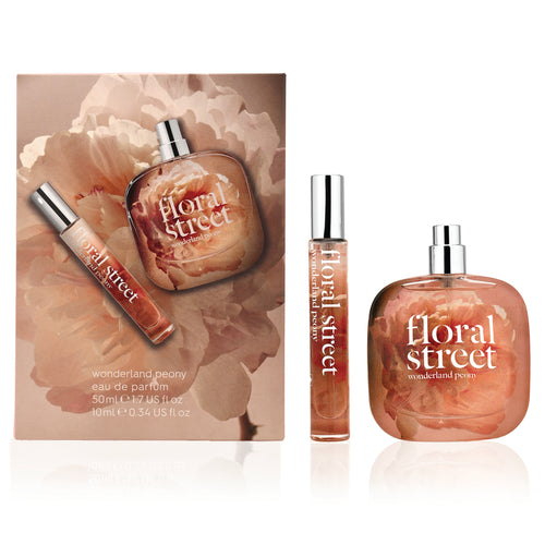 Floral Street Bestseller Wonderland Peony Home and Away Gift Set Eau de Parfum 50ml & 10ml | Award-winning British vegan fragrances