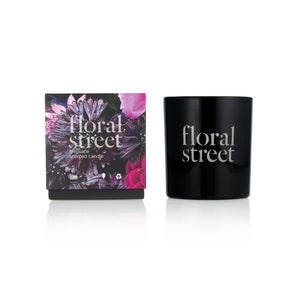floral street fireplace candle